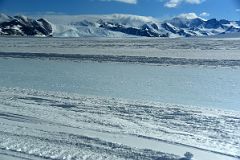 10D Drake Icefall With The Union Glacier Runway From The ALE Van Driving From Union Glacier Camp Antarctica To Elephant Head